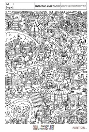 Doodle boyama sayfaları